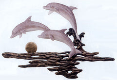 Dolphins Wall Sculpture Joyful Family