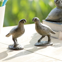 Quail Standing Minimals Set of 3 Sculpture