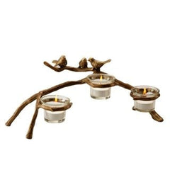 Bird on Branch Votive Candle Holder - Seven Dolphins