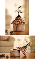 Bird House Box Faux Wood