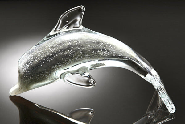 Dolphin Art Glass Clear