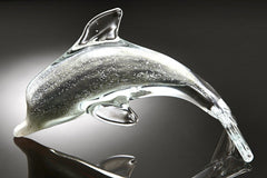 Dolphin Art Glass Clear