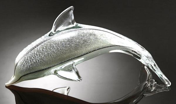 Glass Diving Dolphin Solid Large