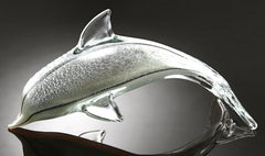 Glass Diving Dolphin Solid Large