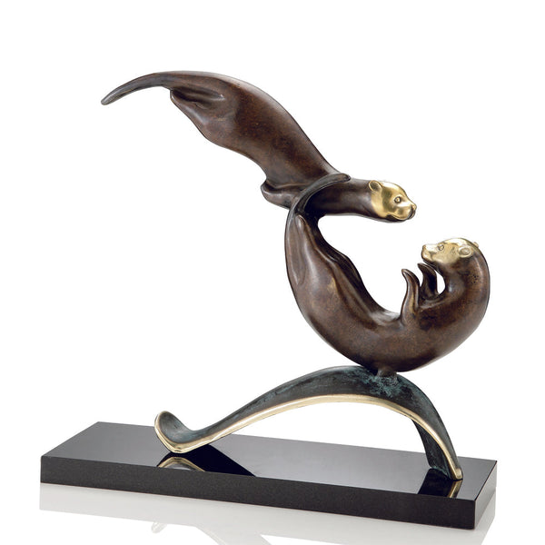 Otters Balancing Act Sculpture