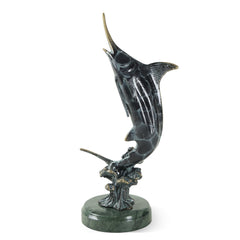 Marlin Sculpture Cast Aluminum Hunting