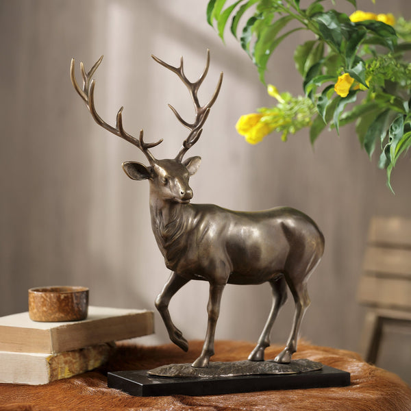 Deer Woodland King Sculpture