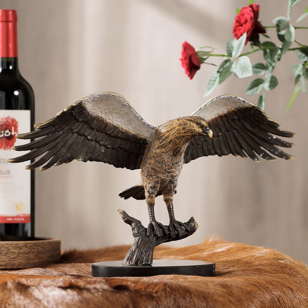 Eagle Sculpture on Branch