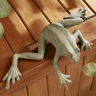 Frog Curious Shelf Sitter Sculpture
