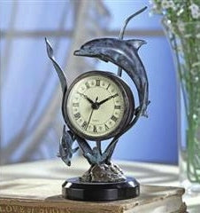 Dolphins Table Clock Duo