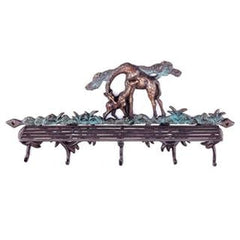 Mother and Baby Giraffe Wall Shelf with Coat Hooks Easy Installation