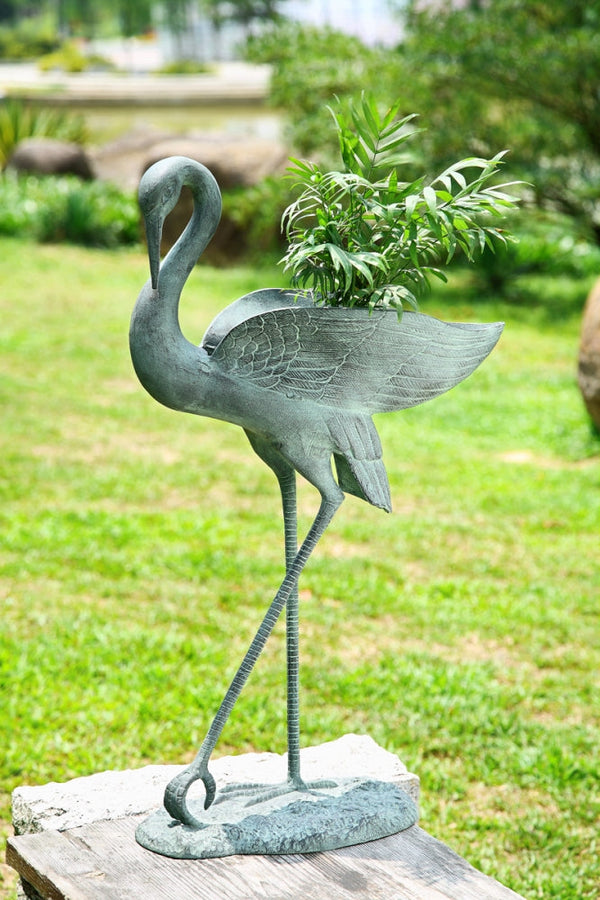 Crane Planter Holder - Seven Dolphins