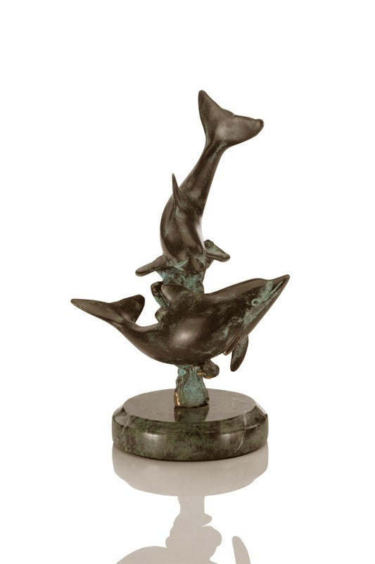 Dolphins Sculptures Double Diving