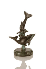 Dolphins Sculptures Double Diving