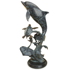 Sea World Dolphin and Sea Friends Sculpture Fine Art