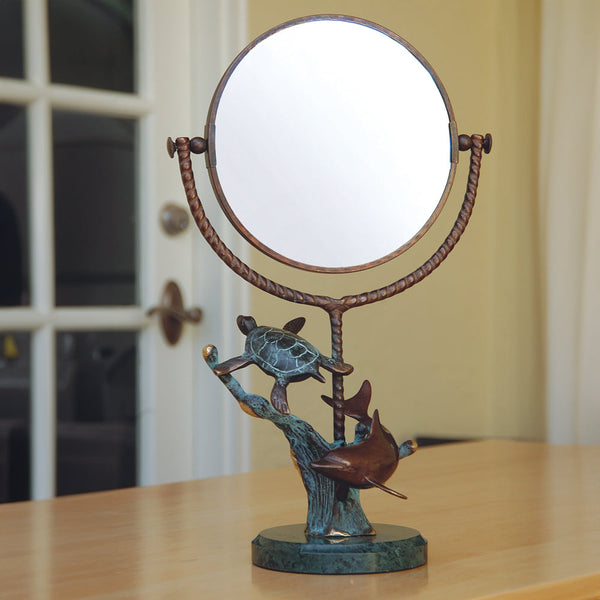 Dolphin and Sea Turtle Make-Up Mirror