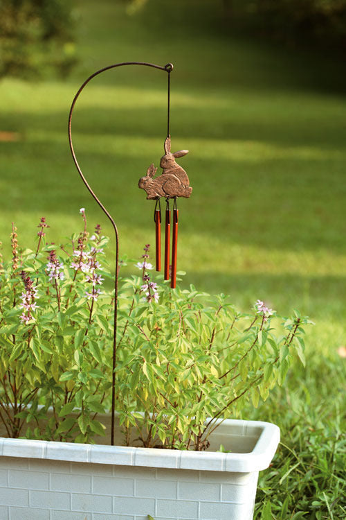 Bunnies Wind Chime for Pots - Seven Dolphins
