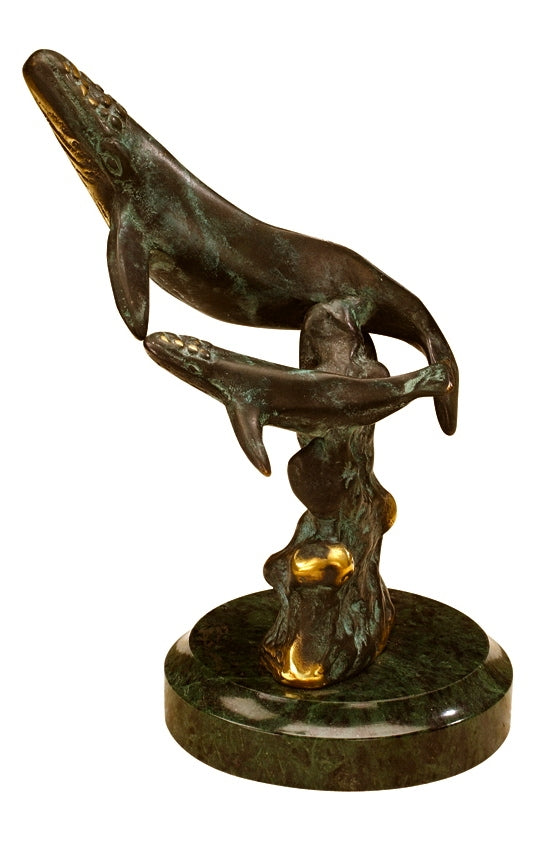 Whale with Young Sculpture