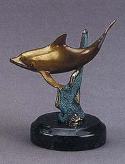 Dolphin Sculpture Single Bronze