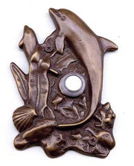 Dolphin Doorbell Bronze