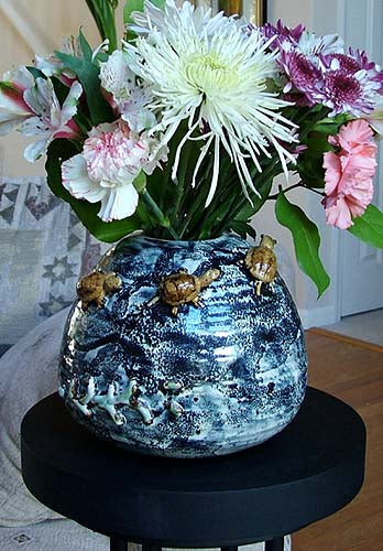 Turtle Vase Porcelain