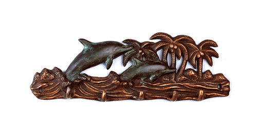 Dolphins and Palm Tree Key Hook
