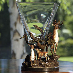 Imperial Deer Square Vase - Seven Dolphins