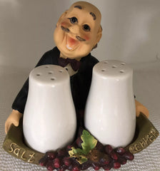 Waiter Figurine Salt and Pepper Shakers