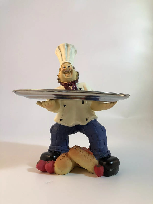 Chef Tray Holder Figurine