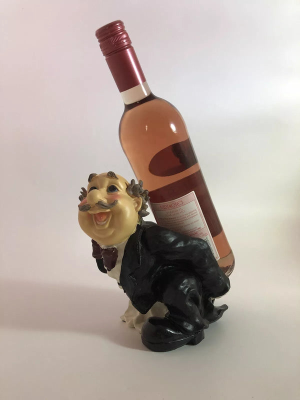 Waiter Figurine Wine Holder