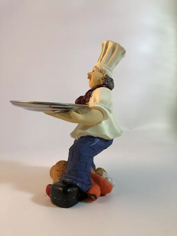 Chef Tray Holder Figurine