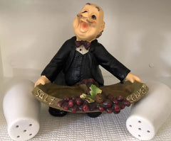 Waiter Figurine Salt and Pepper Shakers