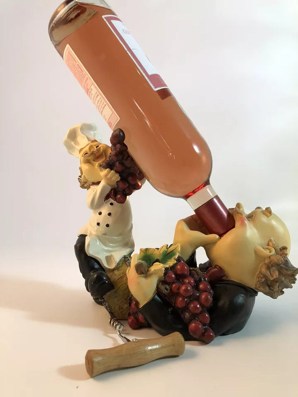 Chef Sculpture Wine Holder